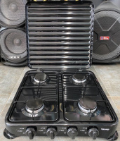 Плита газова на 4 конфорки Rainberg RB-2227 (Сірий, Чорний)