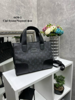 Сірі літери (чорний фон) - cтильна молодіжна зручна сумка у стилі Tote Bag (0430-2)