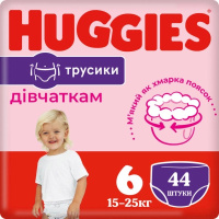 Подгузники Huggies Little Movers/Pants 6 (15-25 кг) для девочки 44 шт (5029053547664)