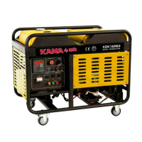 Генератор дизельный KDK12RE3, 3-фазный 220/400V, 50Hz, 12kVA/10kW, бак 34л, расход 3 л/ч, пуск: стартер, водяное охлаждение, 1060x650x735 мм, 220 кг