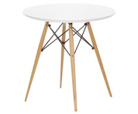 Стіл Тауер Вуд круглий д. 60 см білий