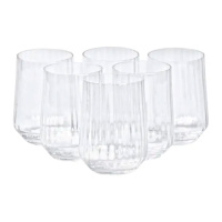 Набор стаканов ребристых 6 штук по 450 мл прозрачный HP98