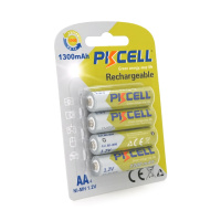 Аккумулятор PKCELL 1.2V AA 1300mAh NiMH Rechargeable Battery, 4 штуки в блистере цена за блистер, Q12