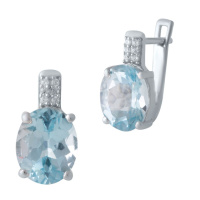Серебряные серьги CatalogSilver с натуральным топазом 6.207ct (2017349)