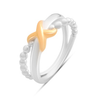 Серебряное кольцо CatalogSilver с без камней, вес изделия 3,74 гр (2192015) 17.5 размер