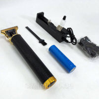 Акумуляторна машинка для стрижки волосся та бороди T9, 4 насадки (1.5, 2, 3, 4 мм), триммер бездротовий