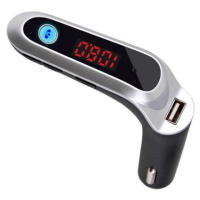 FM модулятор CAR G6 Bluetooth USB AUX MicroSD трансмітер, блютуз трансмітер для авто. Колір: сірий