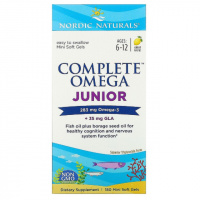 Рыбий Жир для Подростков, Вкус Лимона, Complete Omega Junior, Nordic Naturals, 283 мг, 180 Капсул