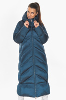 Куртка женская Braggart зимняя длинная с капюшоном - 58968 атлантический цвет