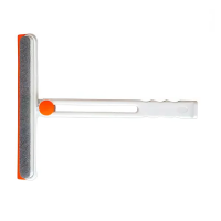 Скребок водосгон для мытья стекол складной с абразивной губкой и резиновым лезвием для окон зеркал душа Оранжевый HP-35015-27O