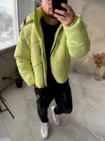 Куртка зимова (матова) зі знімним капюшоном виробництво Україна