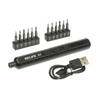 Аккумуляторная отвёртка Relife E1 Carbon c LED подсветкой и регулировкой крутящего момента (12 бит, USB-Type-C)