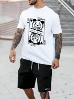 Біла чоловіча футболка з ДТФ (стандарт)