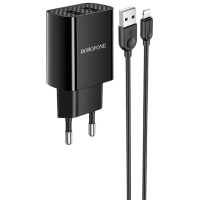 Зарядний пристрій Borofone BA53A Powerway (2USB/2.1A) + Lightning Чорний - купити в SmartEra.ua