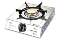 Плита газовая настольная на 1 конфорку 280х330х70мм steel (07023)