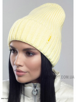 Женская шапка с отворотом Конкорд Желтый