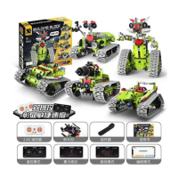 Конструктор на радіокеруванні «Будівельна техніка» 705 деталей, 5 варіантів складання.