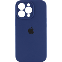 Чохол Silicone Case Full Camera Protective (AA) для Apple iPhone 15 Pro (6.1«), Синій / Deep navy - купити в SmartEra.ua