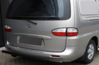 Задняя защита AK002 Черный (2 шт., нержавейка) для Hyundai H200, H1, Starex 1998-2007 гг