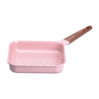 Сковорода-гриль MGC алюмінієва 2,5 л з антипригарним покриттям, рожевий