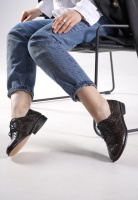 Лакові туфлі оксфорди жіночі v7-1056-11