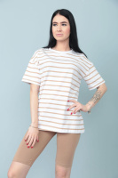 Костюм з велосипедками «Balance» оптом | Батал | Розпродаж моделі Капучіно, 50-52