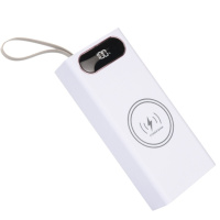 Корпус Multi-powerbank L16, под элементы 18650 до 16 шт, 22.5+15W, с беспроводной зарядкой и фонарём, белый