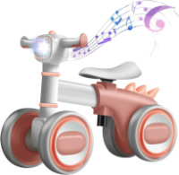 Беговел детский 4-х колесный с музыкой розовый