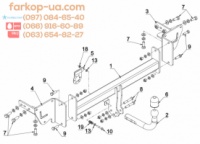 Тягово-сцепное устройство (фаркоп) Jeep Cherokee (KL) (2014-...)