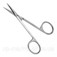 Ножницы глазные остроконечные вертикально прямые, 113 мм
