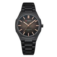 Чоловічий годинник Curren 8456 Black-Black з мінеральним склом та сталевим корпусом
