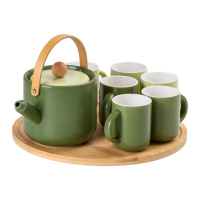 Чайний сервіз Fantasy керамічний на 6 персон на поворотній підставці