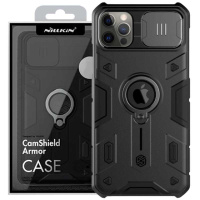 TPU+PC чохол для iPhone 12 Pro / 12 Nillkin CamShield Armor (шторка на камеру) (Чорний) - купити в SmartEra.ua