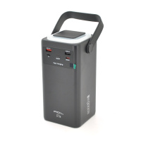 Powerbank ACL PW-152 80000mAh, 22.5W, 2xUSB, 4 кабеля(USB/Micro/Type-C/Lighting), Фонарь, 1.4кг, Black, Box