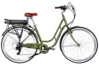 Велосипед уцінений з електроприводом 28« ST Dorozhnik eRETRO Vbr FR рама-19» 36B 13А*г 500Вт темно-зелений 2026