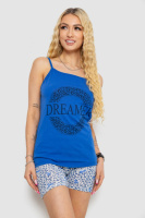 Жіноча піжама з принтом, колір синій, 238R3145