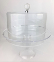 Подставка для торта с крышкой акрил 35.5×30.5 см
