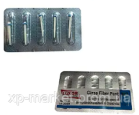 Штифты стекловолоконные конусные со стопором Luxor Dental блистер 5 шт Синие