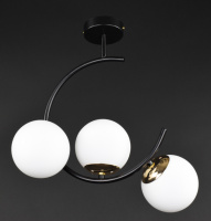 Люстра потолочная на 3 лампочки 27434 Черный 45х24х40 см.