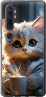 Чехол на Xiaomi Mi Note 10 White cat 5646u-1820