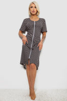 Халат жіночий на блискавці з принтом, колір чорний, 257R1030-6