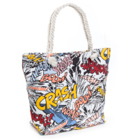 PODIUM Сумка Женская Пляжная текстиль PODIUM 5020-10 white Boom