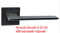 Дверна ручка Ricardo Borelli Q 01.50 MB мат чорний АКЦІЯ безкоштовна доставка від 3 шт.*