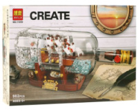 Конструктор ZH Toys 11050 Create Корабель в пляшці 962 деталі