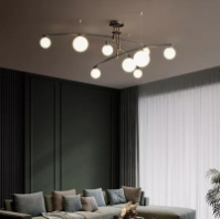 Люстра потолочная на 9 лампочек 26781 Черный 45х140х140 см.