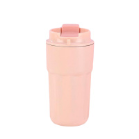 Термочашка 450 мл із защіпкою та колбою з нержавіючої сталі, рожевий