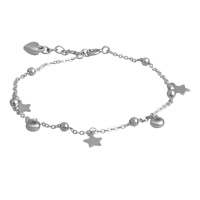 Серебряный браслет CatalogSilver с фианитами, вес изделия 2,74 гр (2137979) 1720 размер