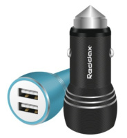 АЗУ 2USB REDDAX RDX-106 2400mAh міцний алюмінієвий корпус TYPE-C BLACK