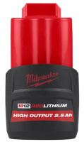 Акумулятор Li-Ion HIGH OUTPUT MILWAUKEE, M12 HB2.5 2,5Аг