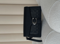 Сумка Coach Tabby Black еко чорно-сірий